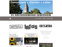 Tablet Screenshot of ev-kirche-gebersheim.de